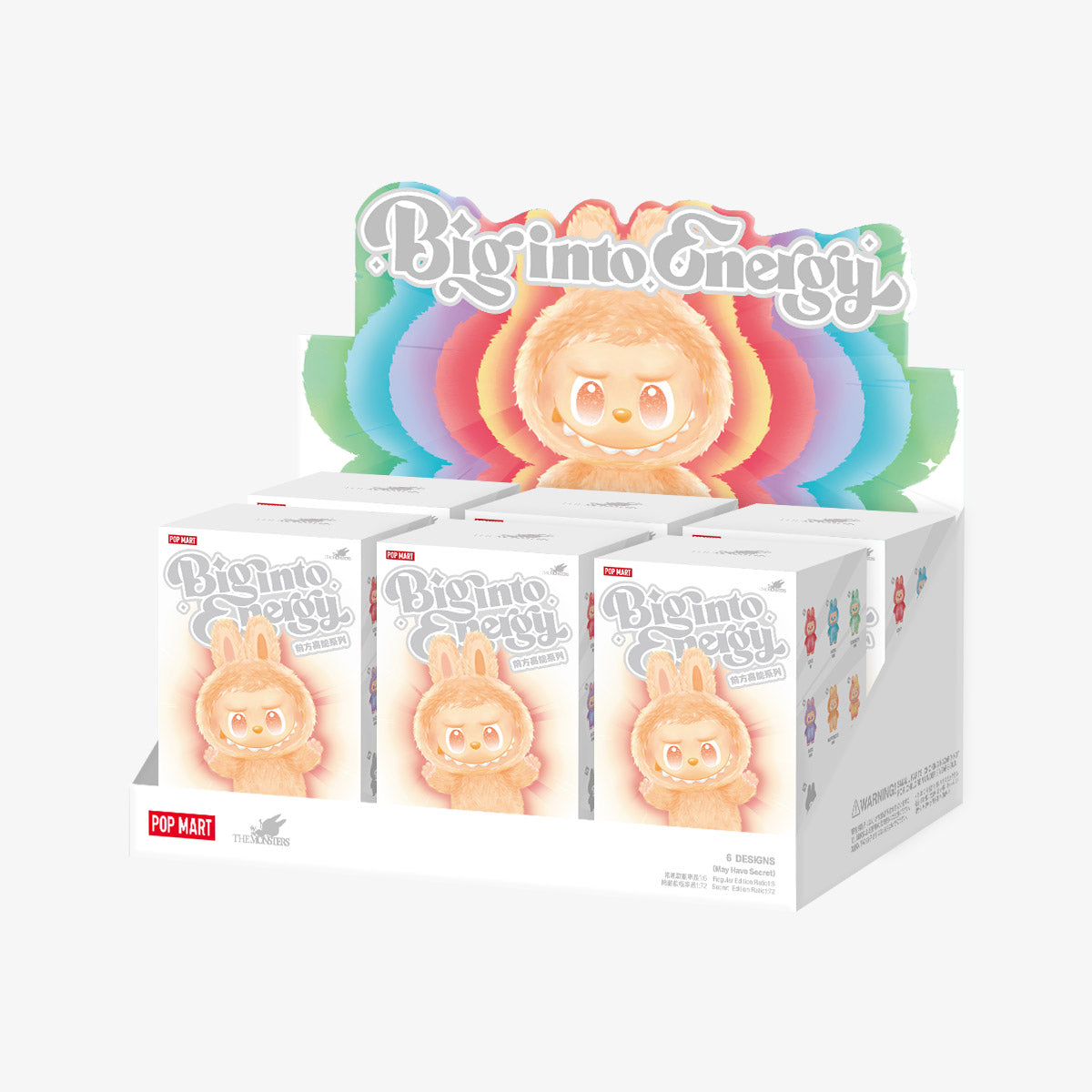 Pop Mart-The Monsters- Big Into Energy series- LABUBU plush pendant vinyl 1x Blind Box