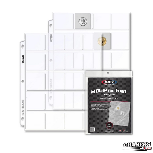 BCW 20 Pocket Coin Pages (20 count)