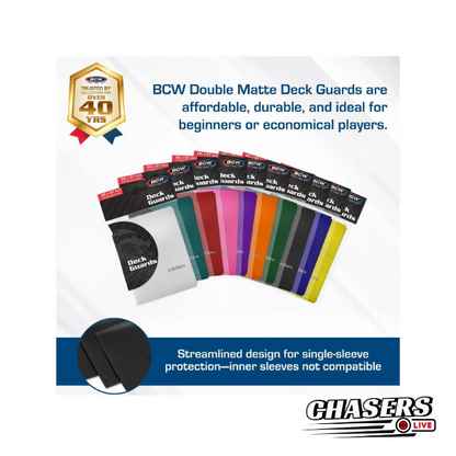 BCW Deck Guards Double-Matte Anti Glare (Color options)
