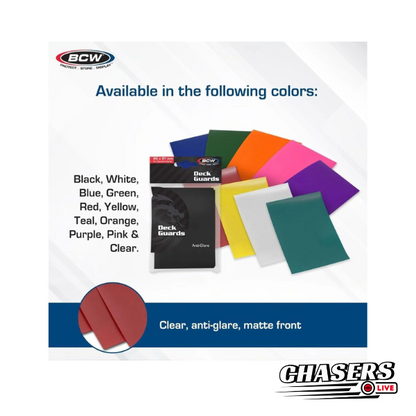 BCW Deck Guards Double-Matte Anti Glare (Color options)